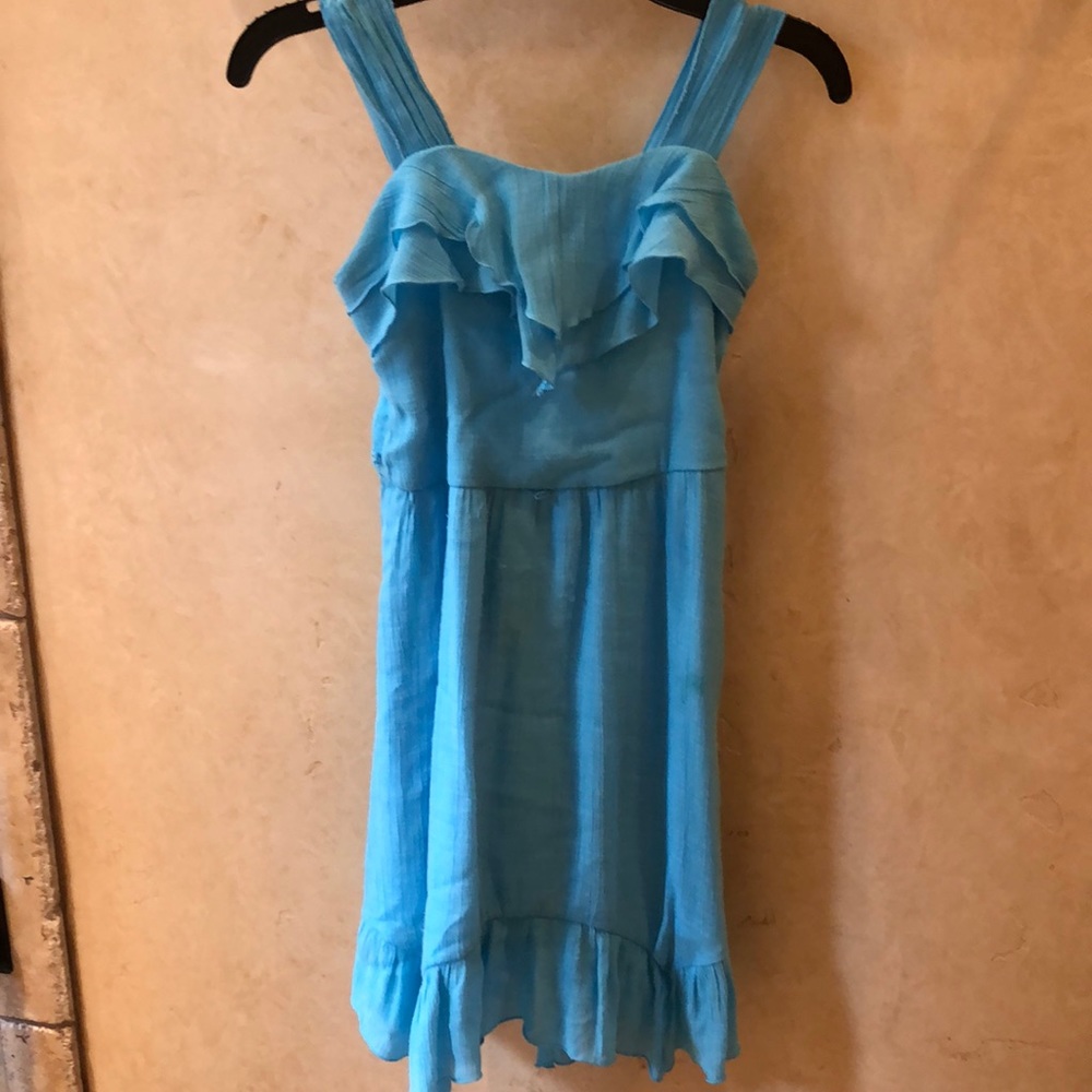 Girl’s dress size 10 blue ruffle
